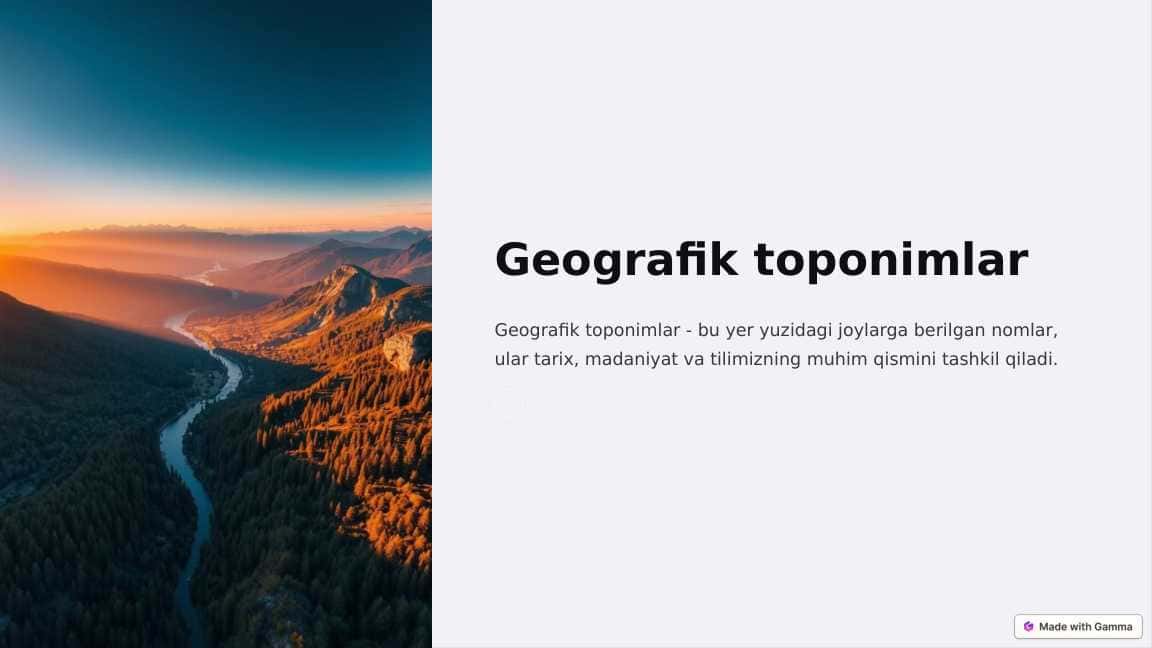 Geografik toponimlar