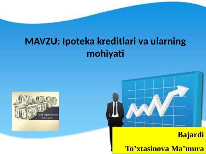 Ipoteka kreditlari va ularning mohiyati