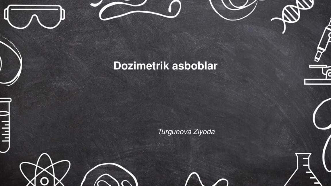 Dozimetrik asboblar(AI)