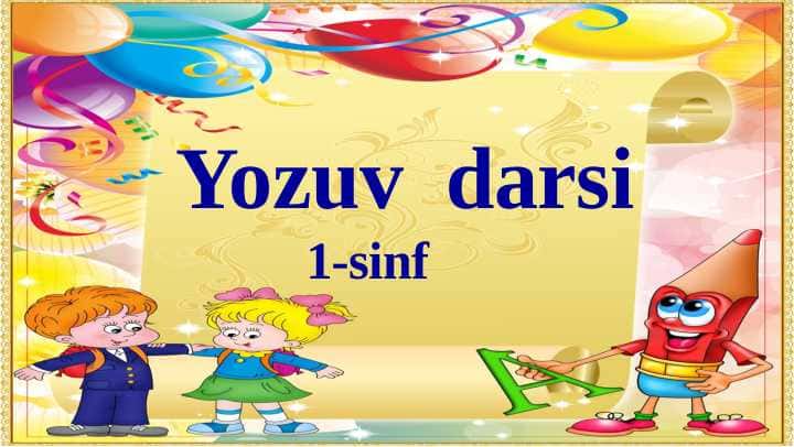 Yozuv darsi bosh ng harfi