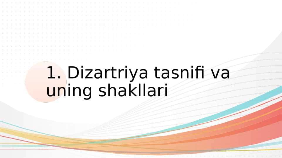 Dizartriya tasnifi