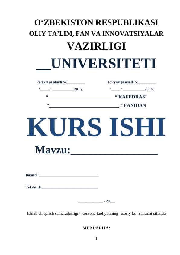 Ishlab chiqarish samaradorligi - korxona faoliyatining asosiy ko’rsatkichi sifatida