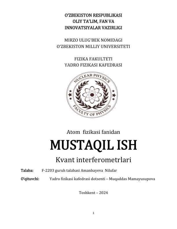Kvant interferometrlari 3