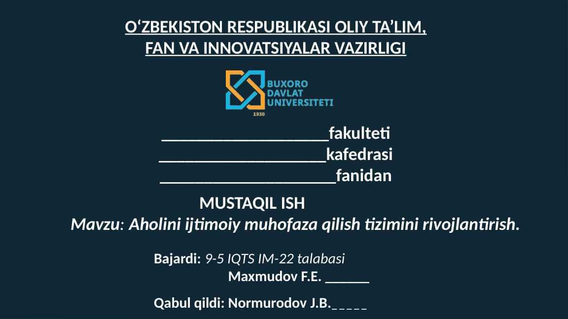 Aholini ijtimoiy muhofaza qilish tizimi