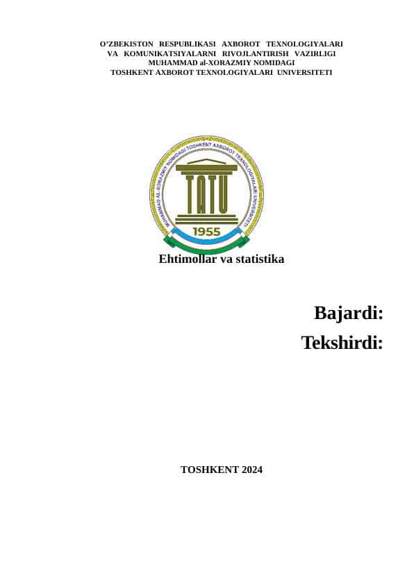 ORALIQ BAHO. ISHONCHLILIK EHTIMOLI VA ISHONCHLILIK ORALIGʻI