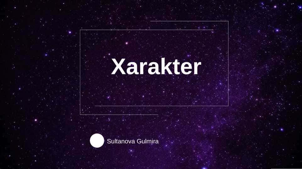 Xarakter
