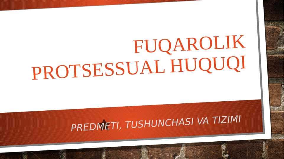 Fuqarolik protsessual huquqi