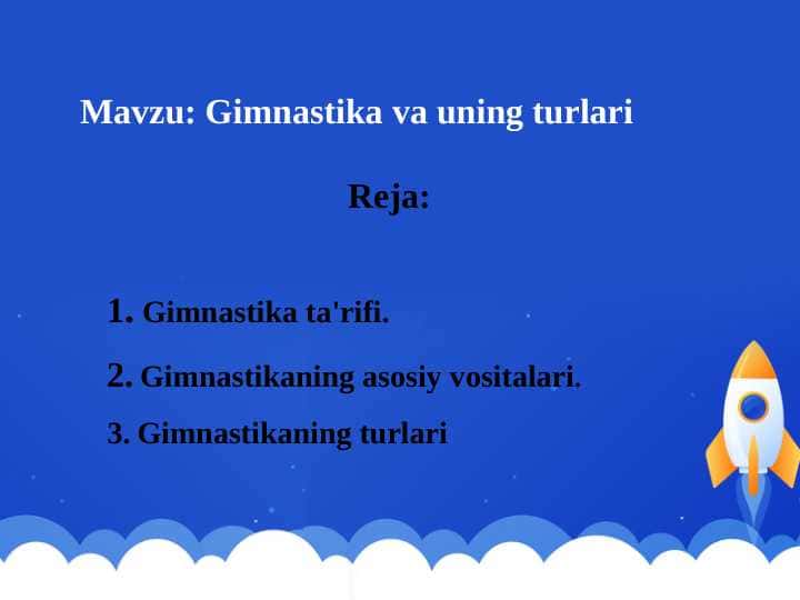 gimnastika va uning turlari