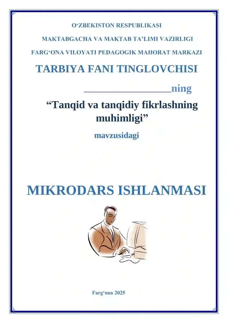 Tanqid va tanqidiy fikrlashning muhimligi