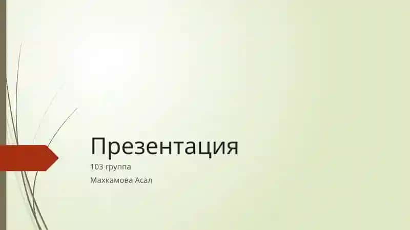 Презентация