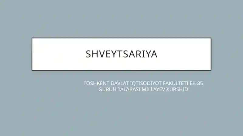 SHVEYTSARIYA