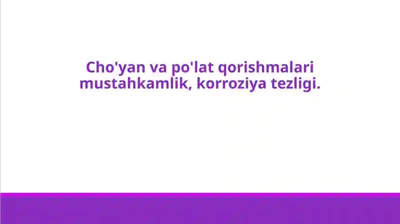Cho'yan va po'lat qorishmalarining mexanik xususiyatlari va mustahkamlik darajalari