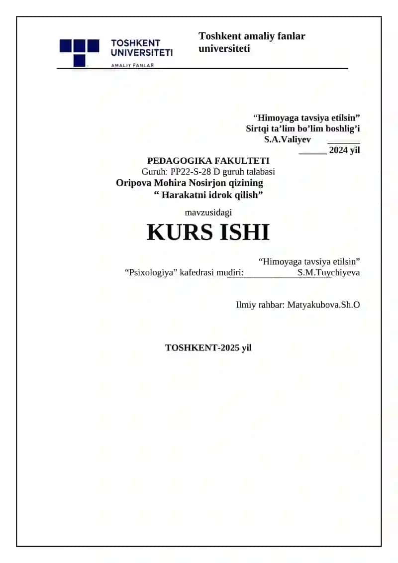 harakatni idrok qilish