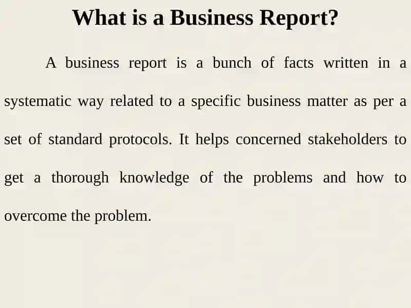 Business Report