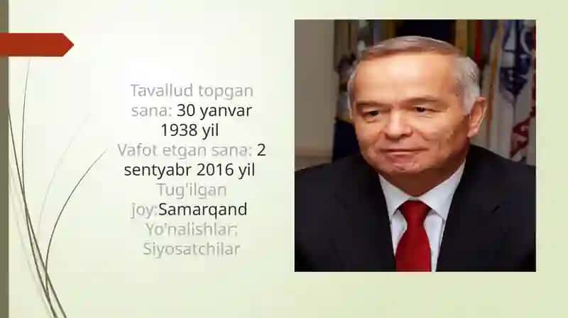 Islom Karimovning hayoti