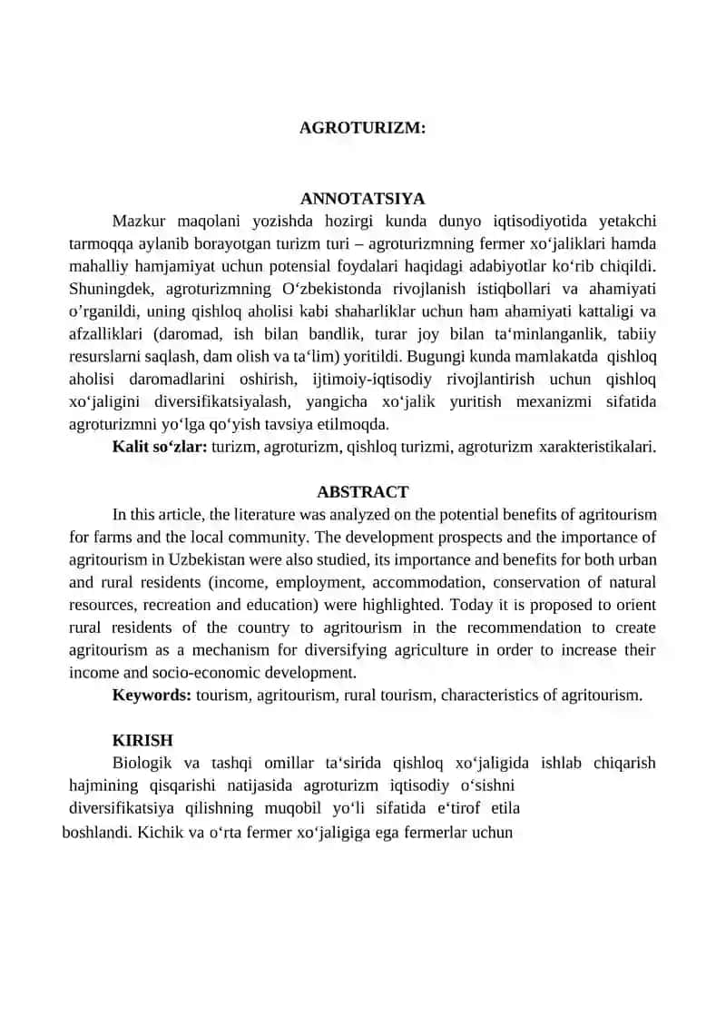 Agroturizm