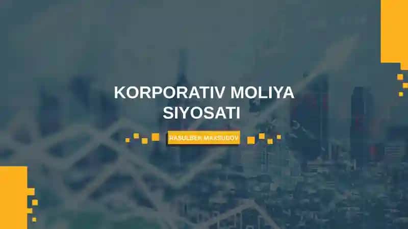 Korporativ moliya siyosati