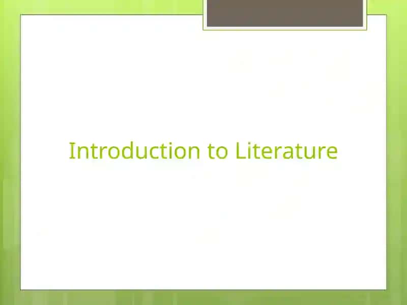 Introduction to Literature