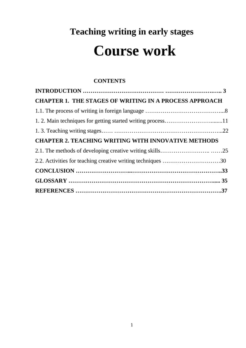 Teaching writing in early stages