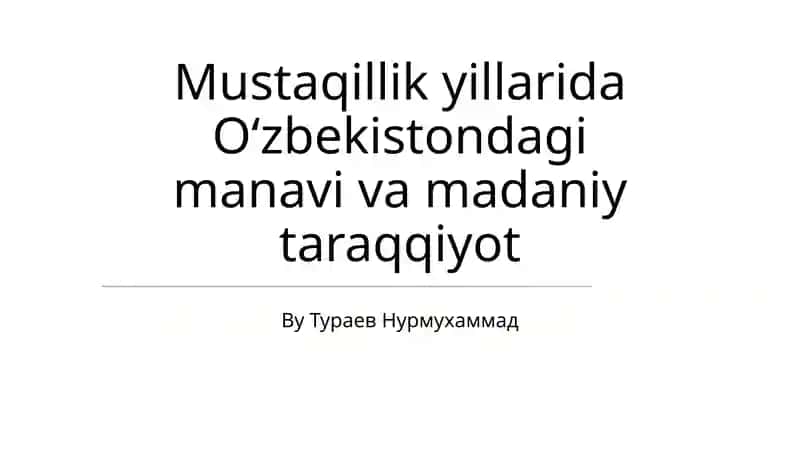 O'zbek adabiyoti