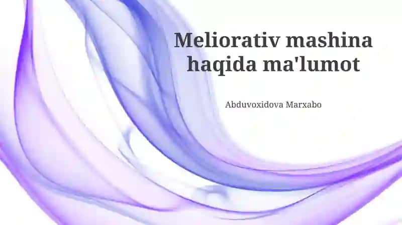 Meliorativ mashina