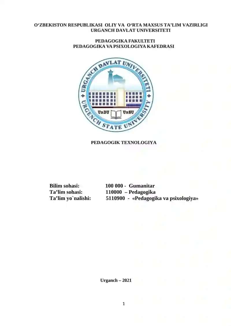 Seminar mashg'ulot ishlanmasi