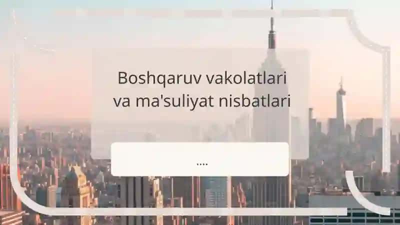 Boshqaruv vakolatlari