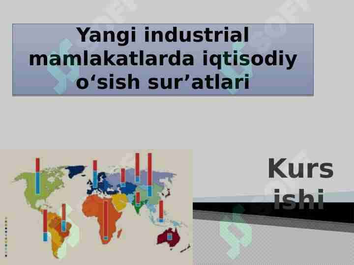 Yangi industrial mamlakatlarda iqtisodiy o'sish suratlari