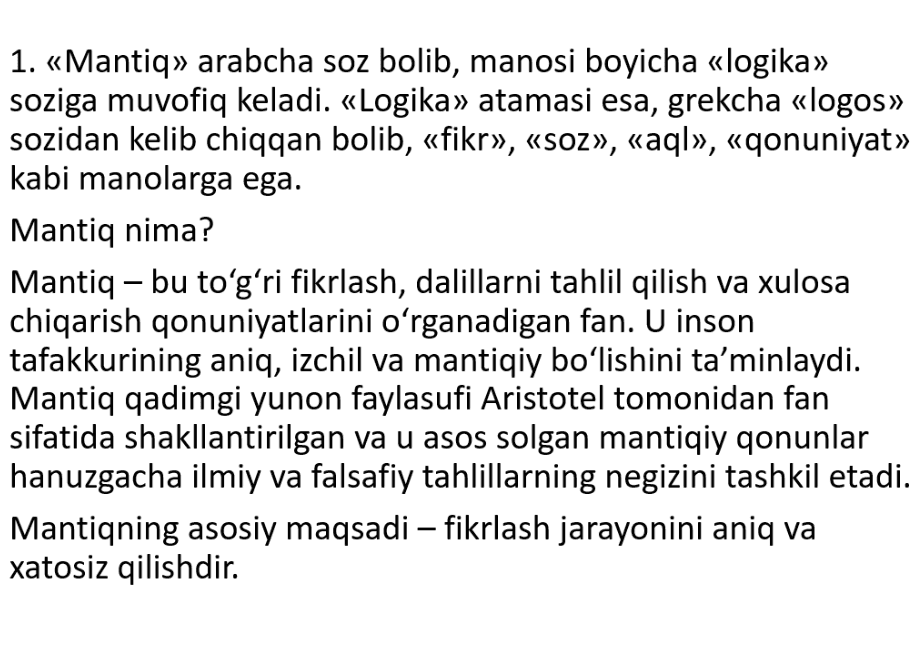 MATRISALAR MUSTAQIL ISH