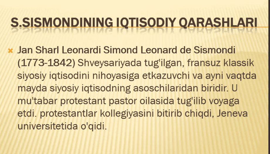 Klassik iqtisodiy maktabga Muqobil gʻayalarning mohiyati