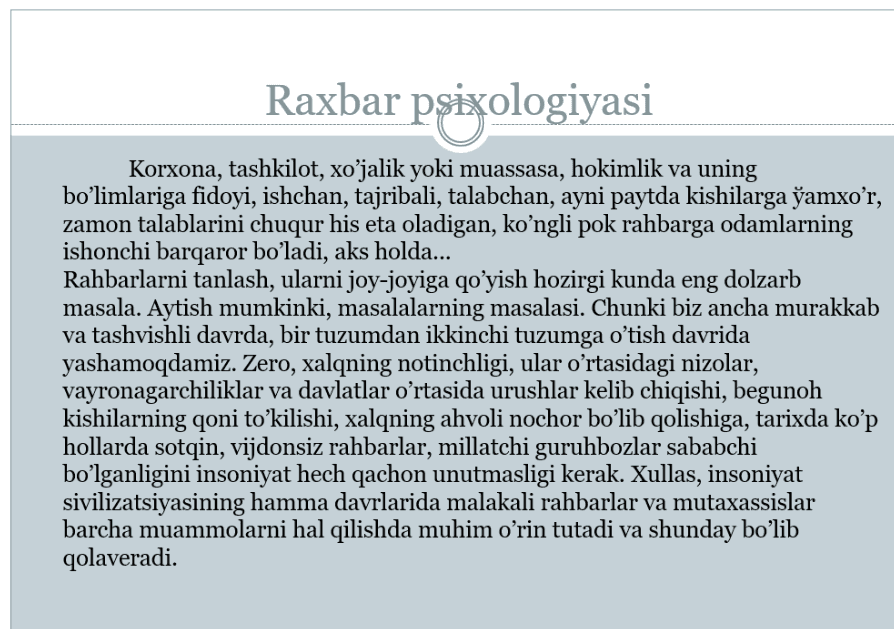 Raxbar psixologiyasi