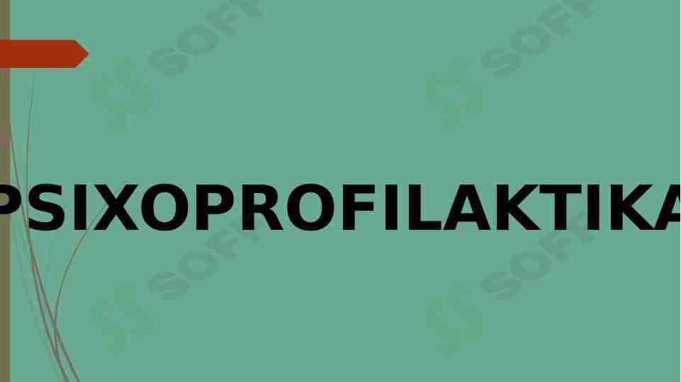 Psixoprofilaktika