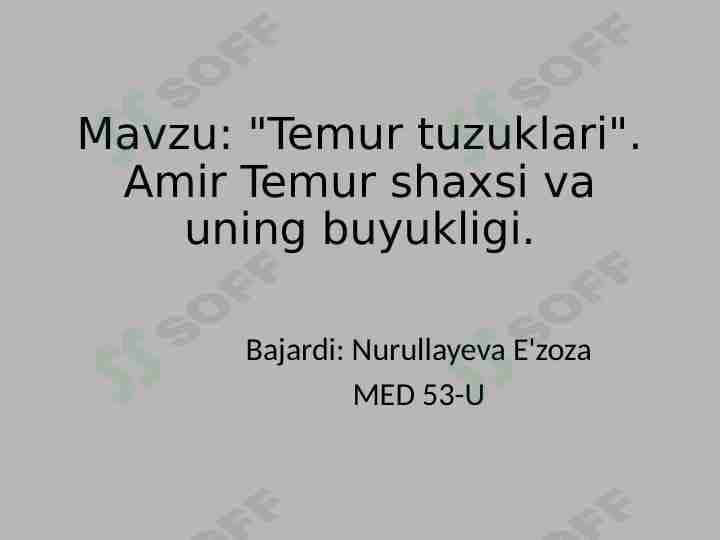 Temur tuzuklari