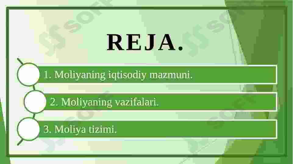 Moliya tizimi va moliyaviy siyosat