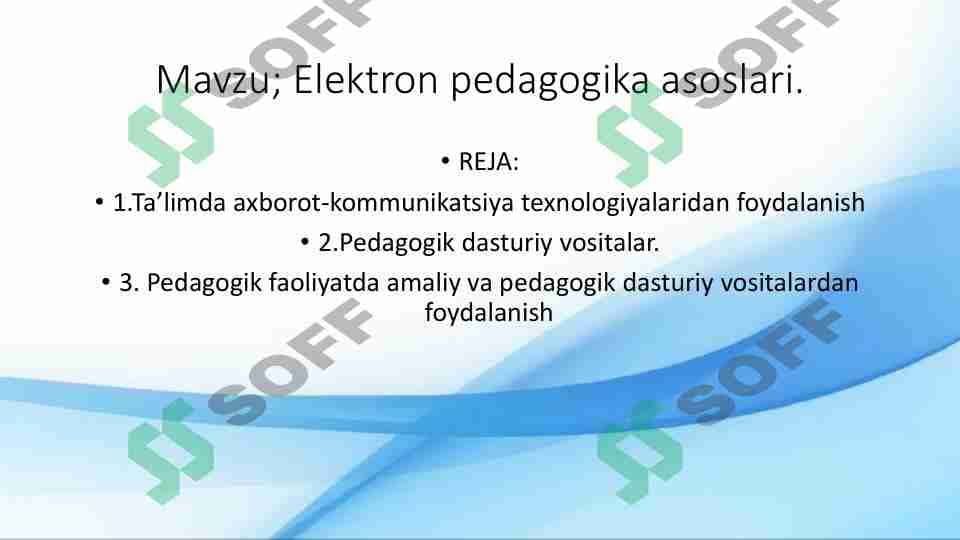 Elektron pedagogika asoslari
