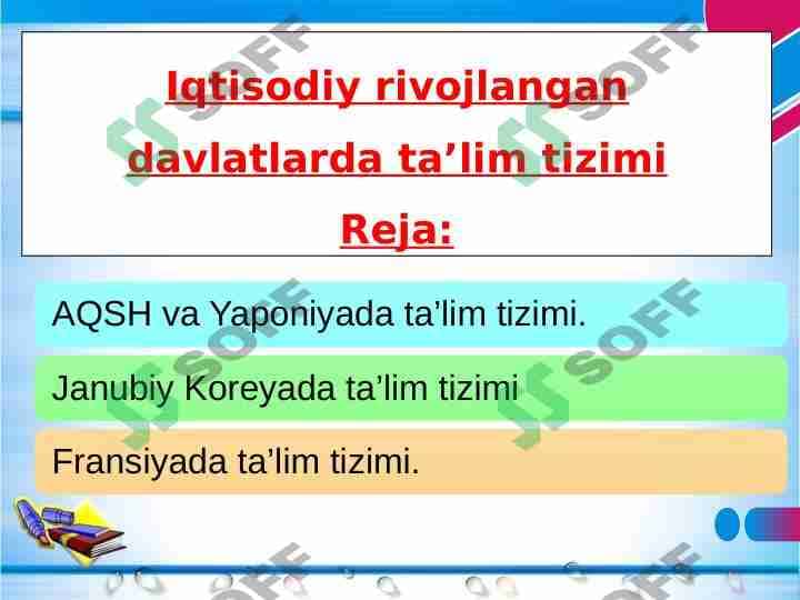 iqtisodiy rivojlangan davlatlarda ta'lim