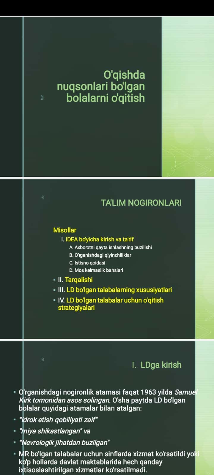 Test yechimlari imtihon