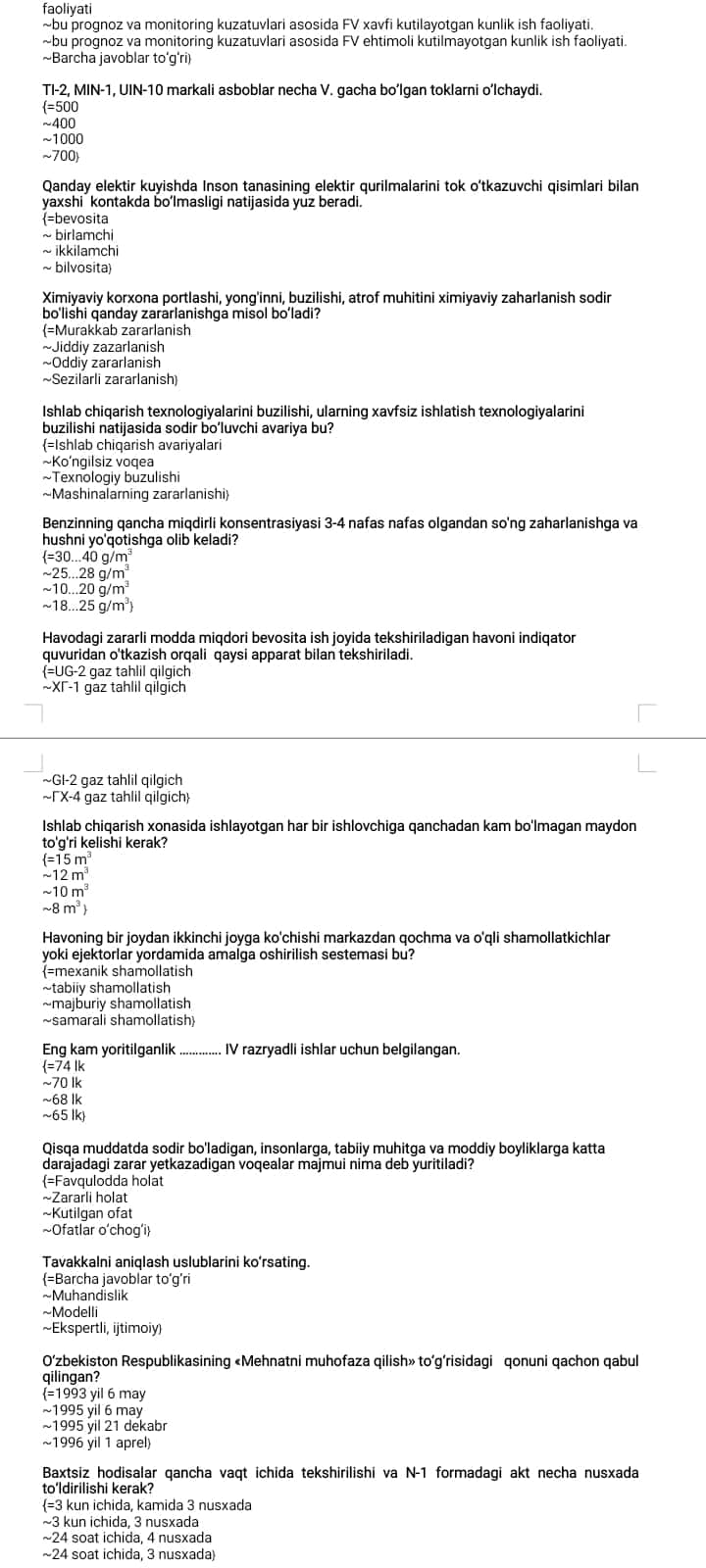 Hayot favoliyati fanidan YN pdf