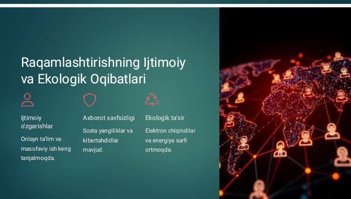 Kelajak Texnologiyalari va Raqamlashtirish Oqibatlari