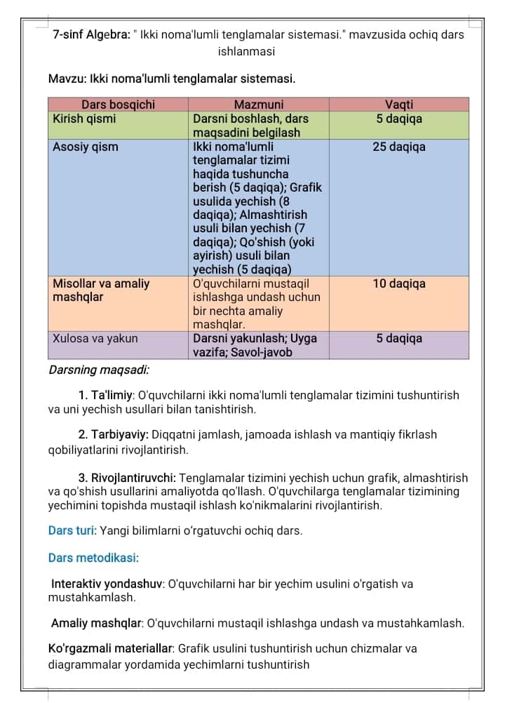 Ikki nomaʼlumli tenglamalar