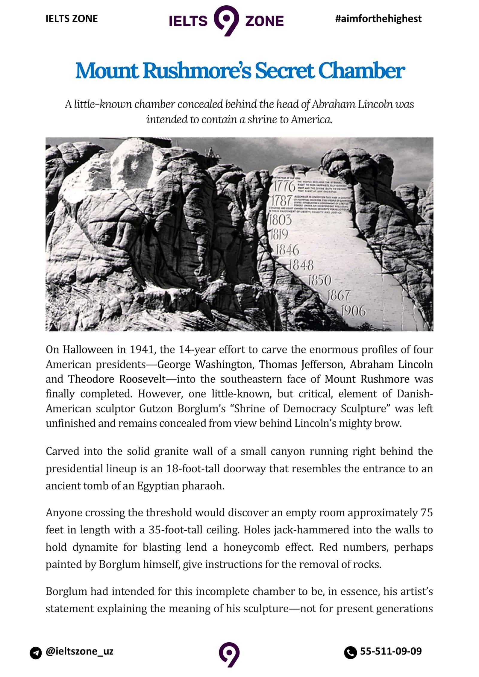 Mount Rushmore’s Secret Chamber