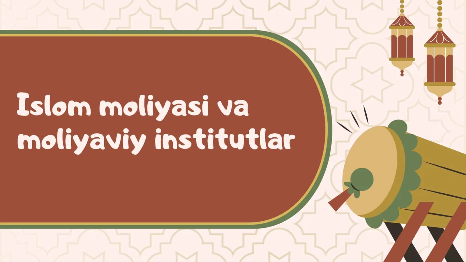 islom moliyasi va moliya institutlari