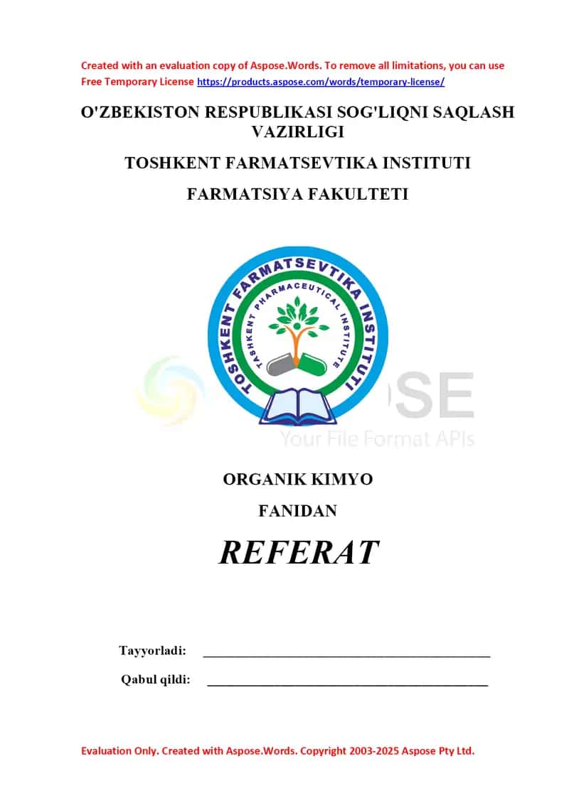 12. Bir asosli karbon kislotalarning olinish usullari. To'yinmagan bir asosli karbon kislotalar 2. Referat 19 bet