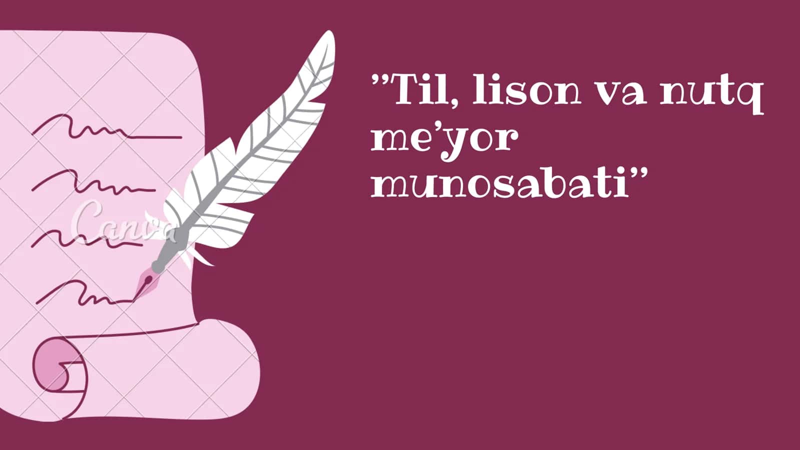 Til, lison va nutq me’yor munosabati