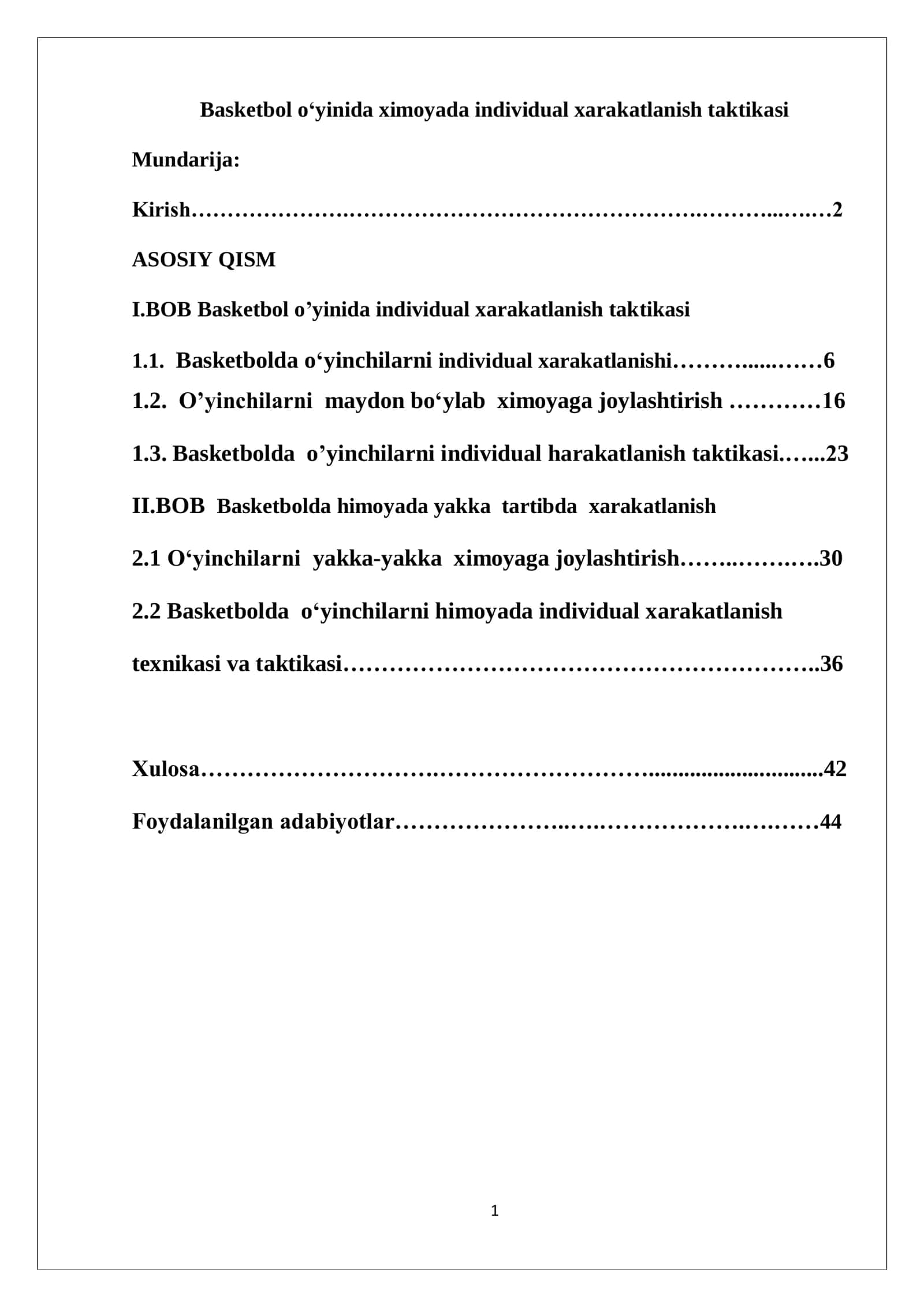 Basketbol o‘yinida ximoyada individual xarakatlanish taktikasi