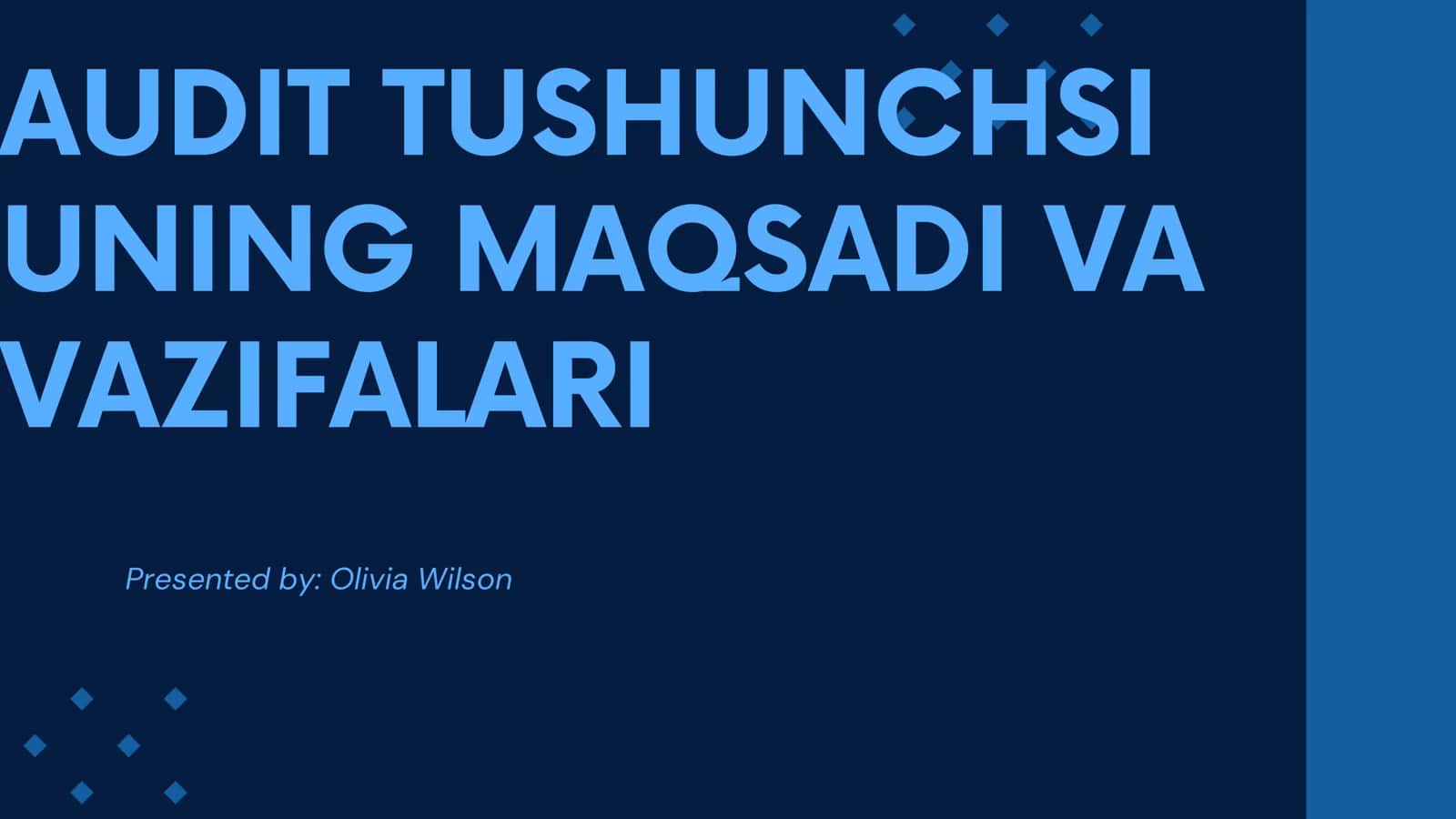 AUDIT TUSHUNCHSI