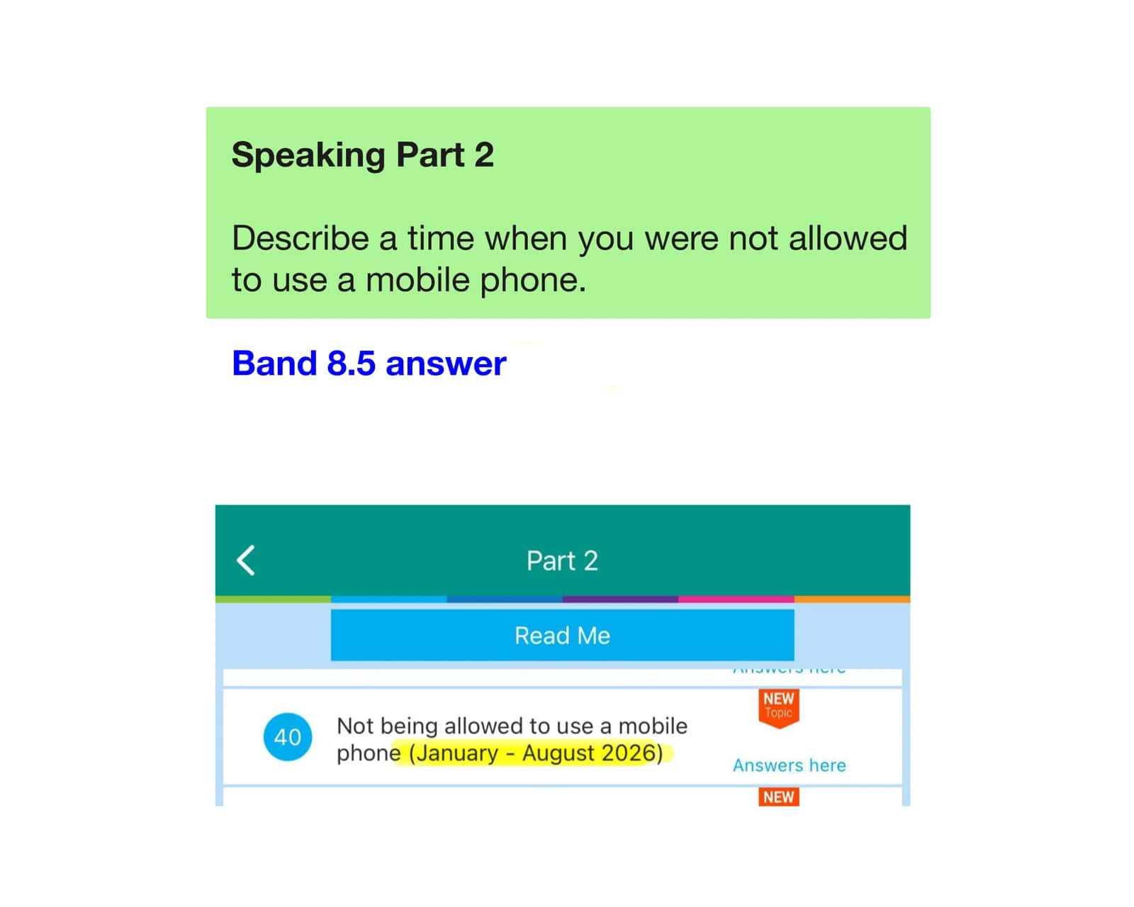 Speaking Part 2