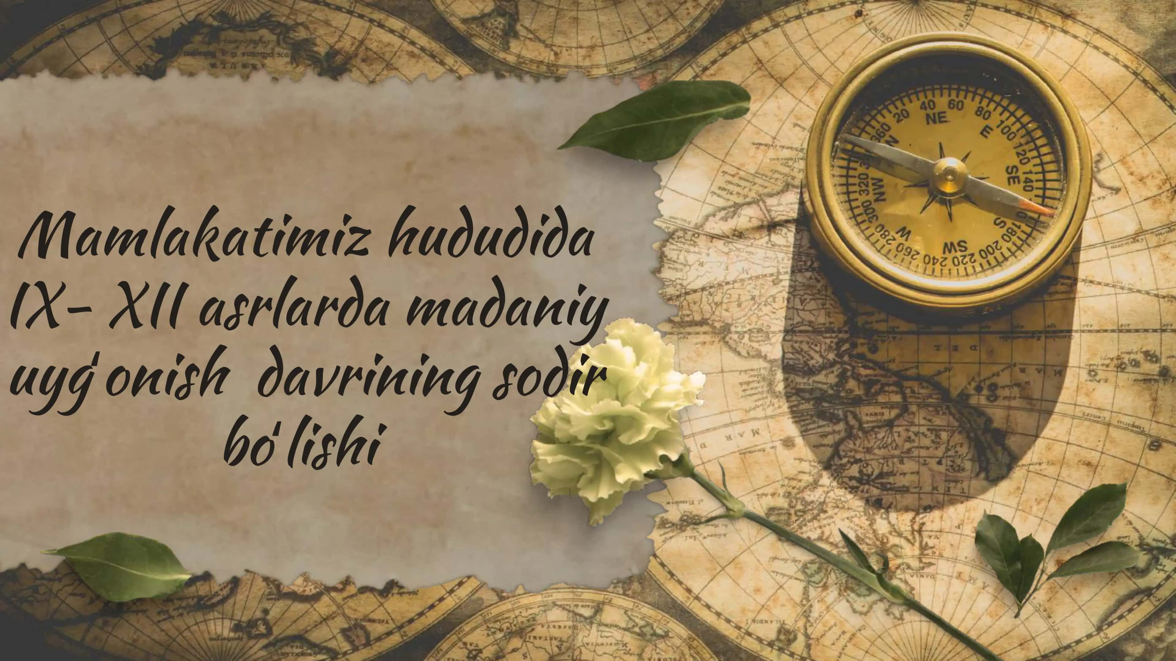 IX- XII asrlarda mamlakatimizda madaniy uygʻonish davri