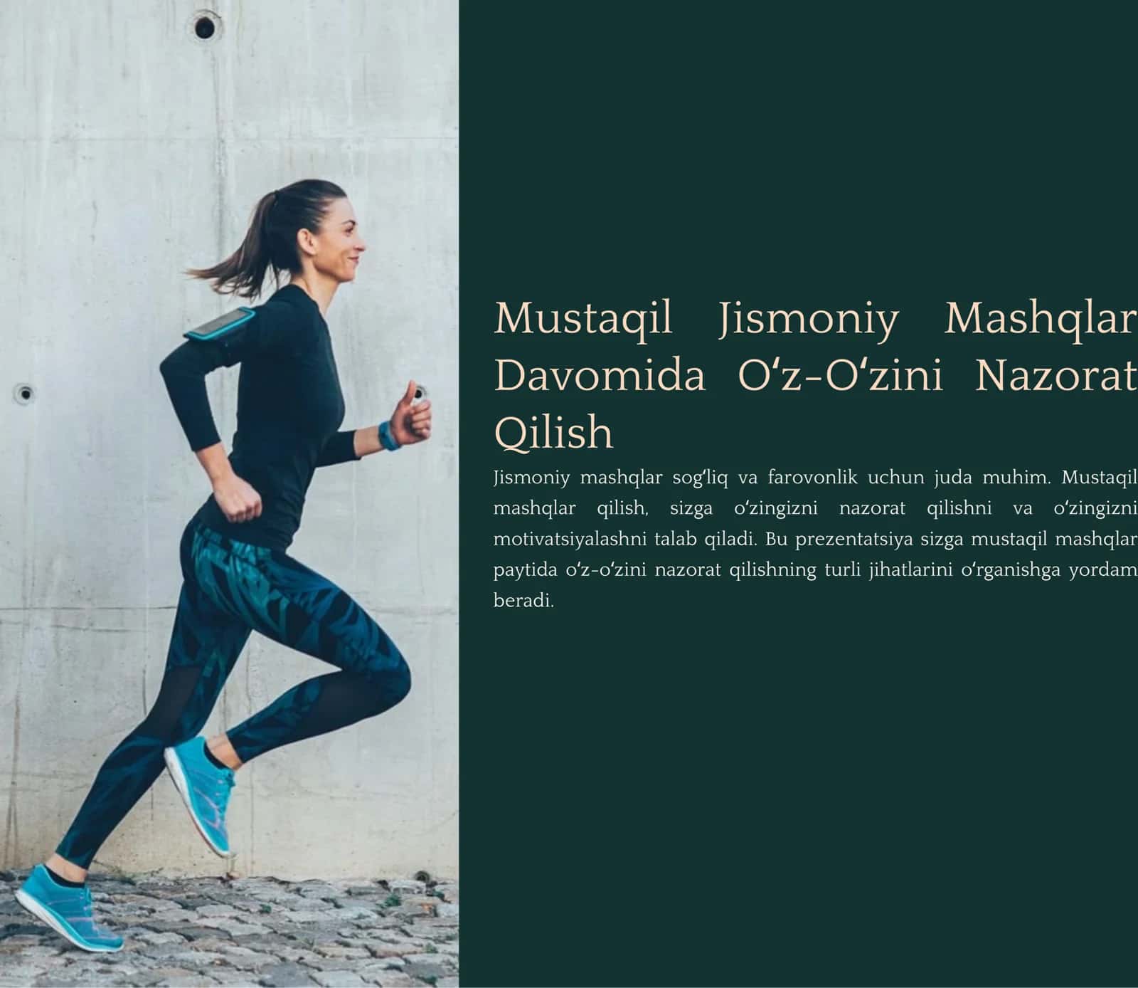 MUSTAQIL JISMONIY MASHQLAR DAVOMIDA OʻZ-OʻZINI NAZORAT QILISH