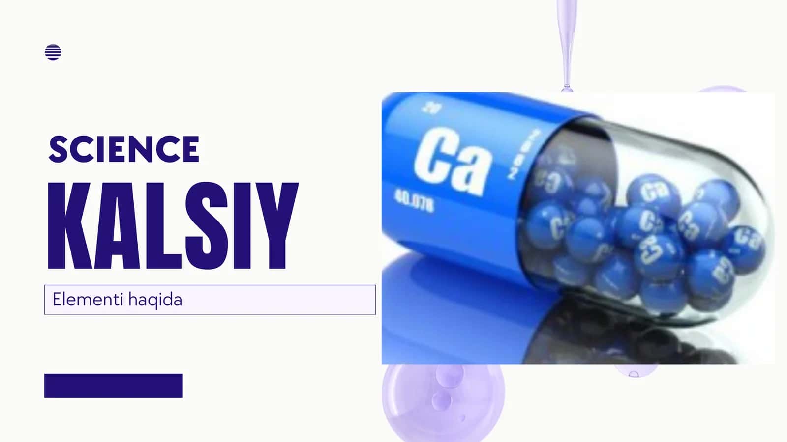 Kalsiy elementi uchun slayd